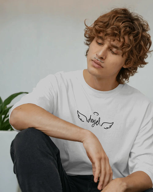 Limited Edition White Oversized “Angelic Curse” T-Shirt