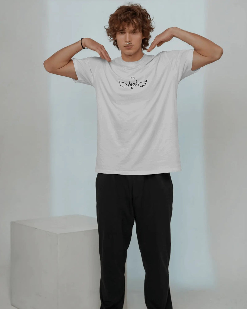 Limited Edition White Oversized “Angelic Curse” T-Shirt