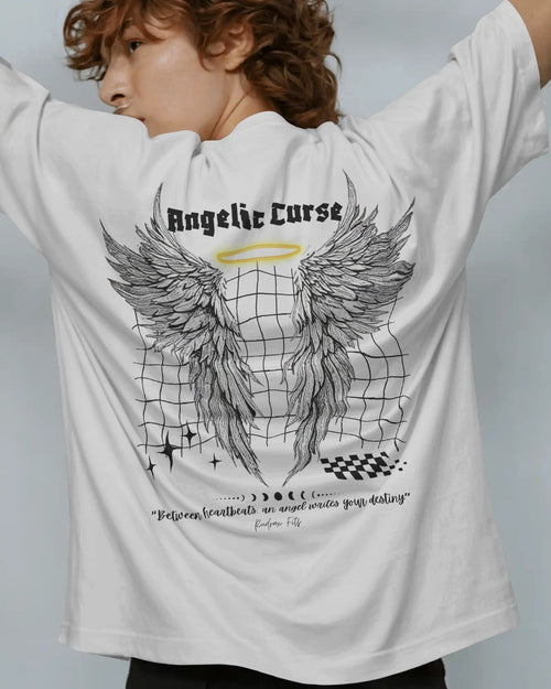 Limited Edition White Oversized “Angelic Curse” T-Shirt