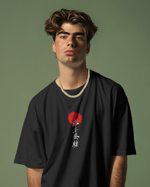Samurai Warrior Oversized T-Shirt – Black