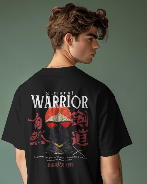 Samurai Warrior Oversized T-Shirt – Black