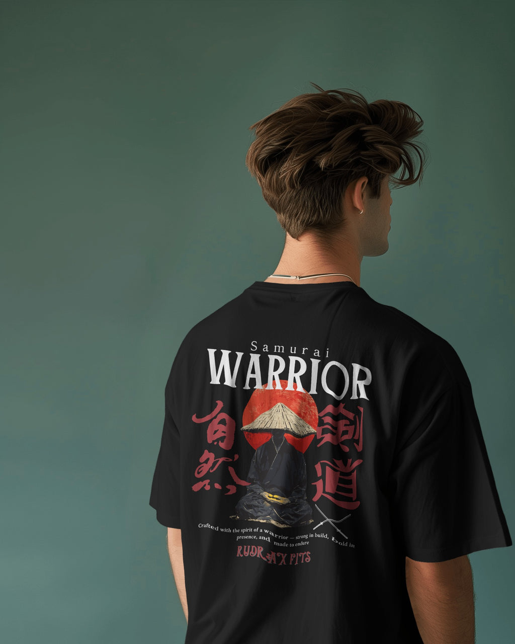 Samurai Warrior Oversized T-Shirt – Black