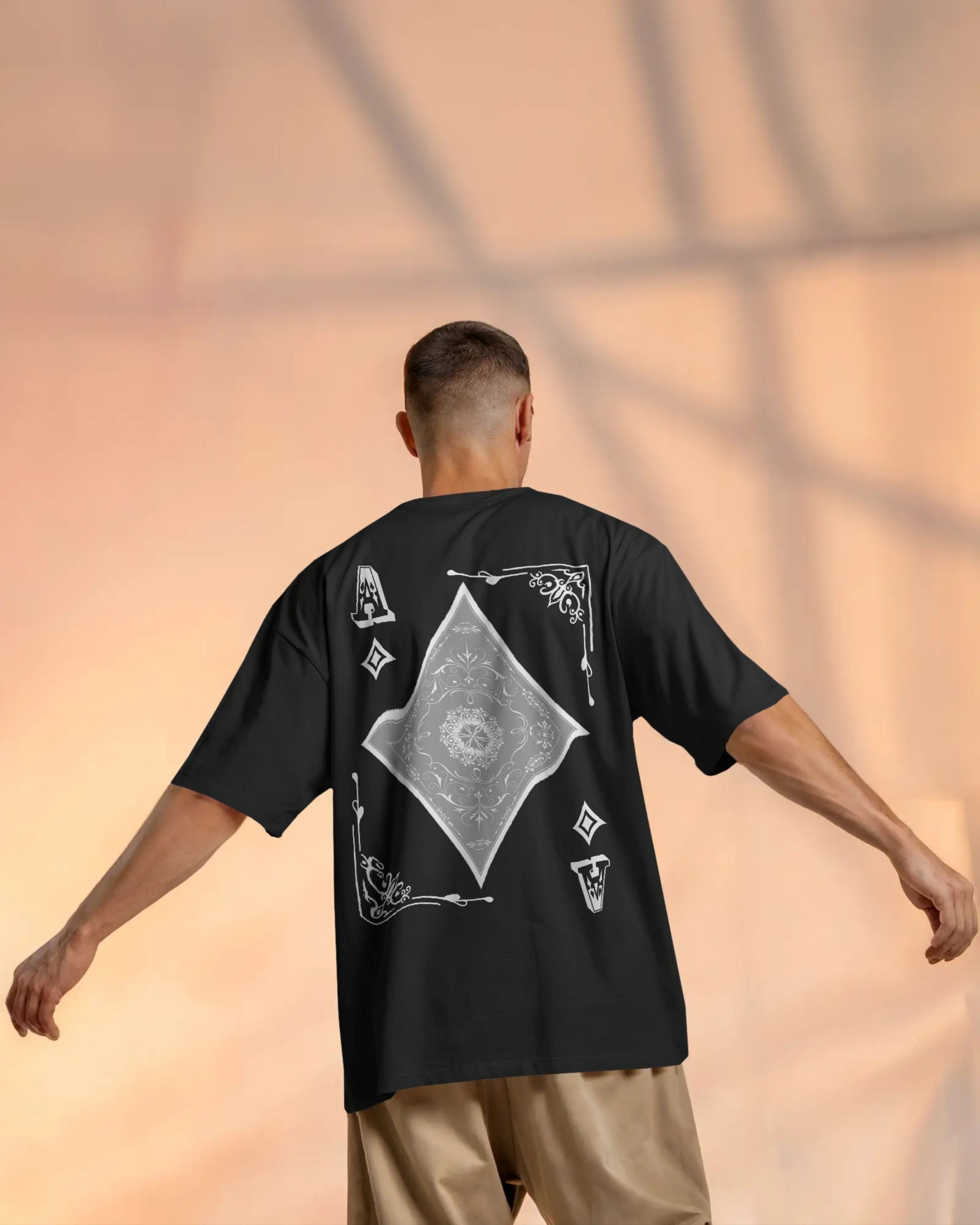 Rudra Series – Sovereign Diamond Graphic Oversized T-Shirt