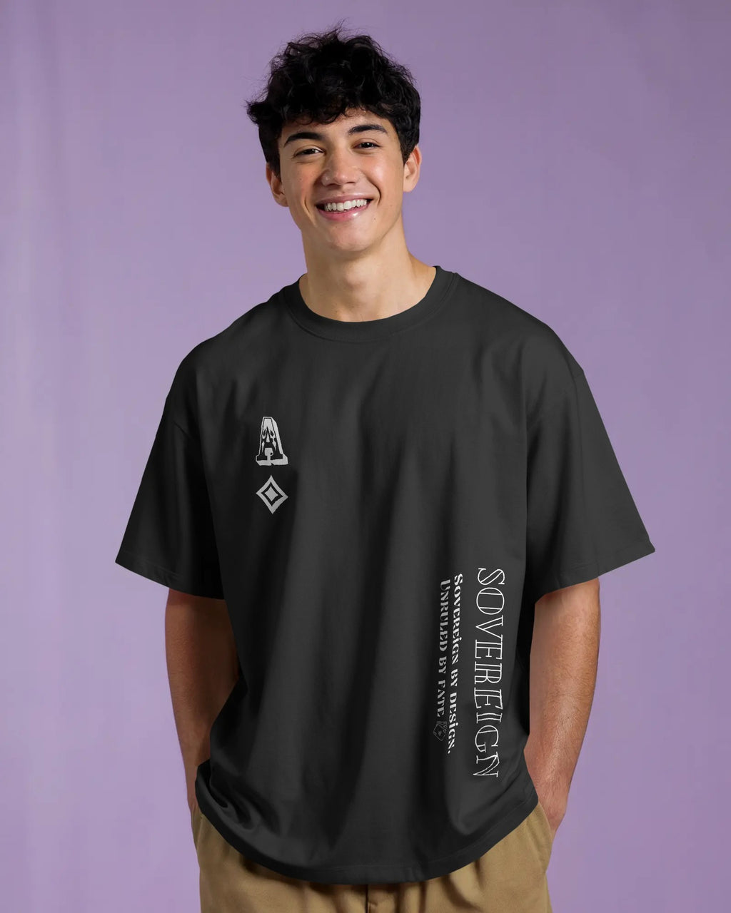 Rudra Series – Sovereign Diamond Graphic Oversized T-Shirt
