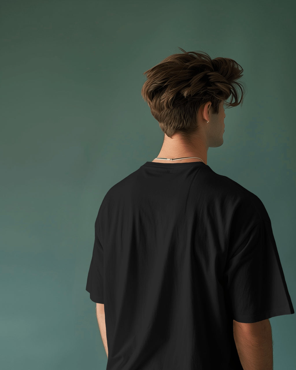 Colorblock Expressions Oversized Graphic Tee – Black