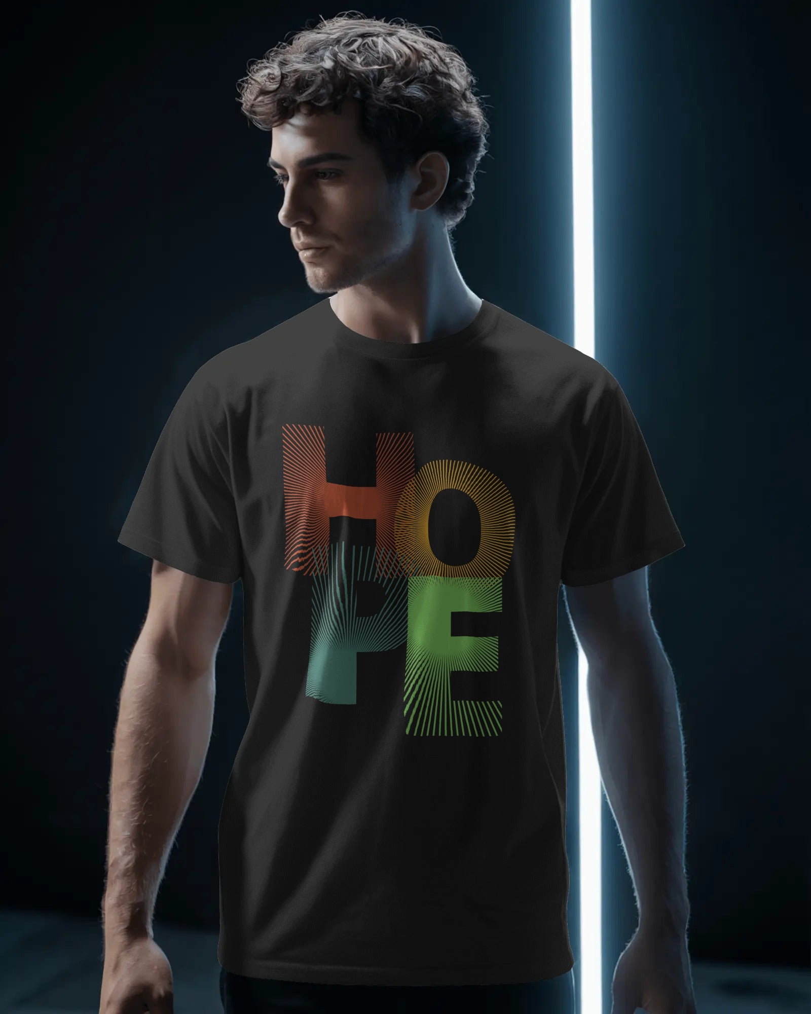 HOPE Colorwave Graphic Tee – White