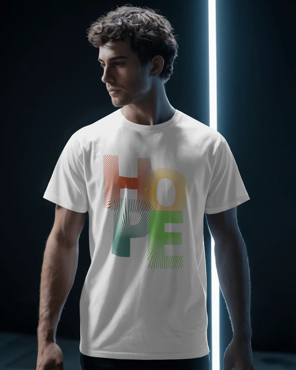 HOPE Colorwave Graphic Tee – White