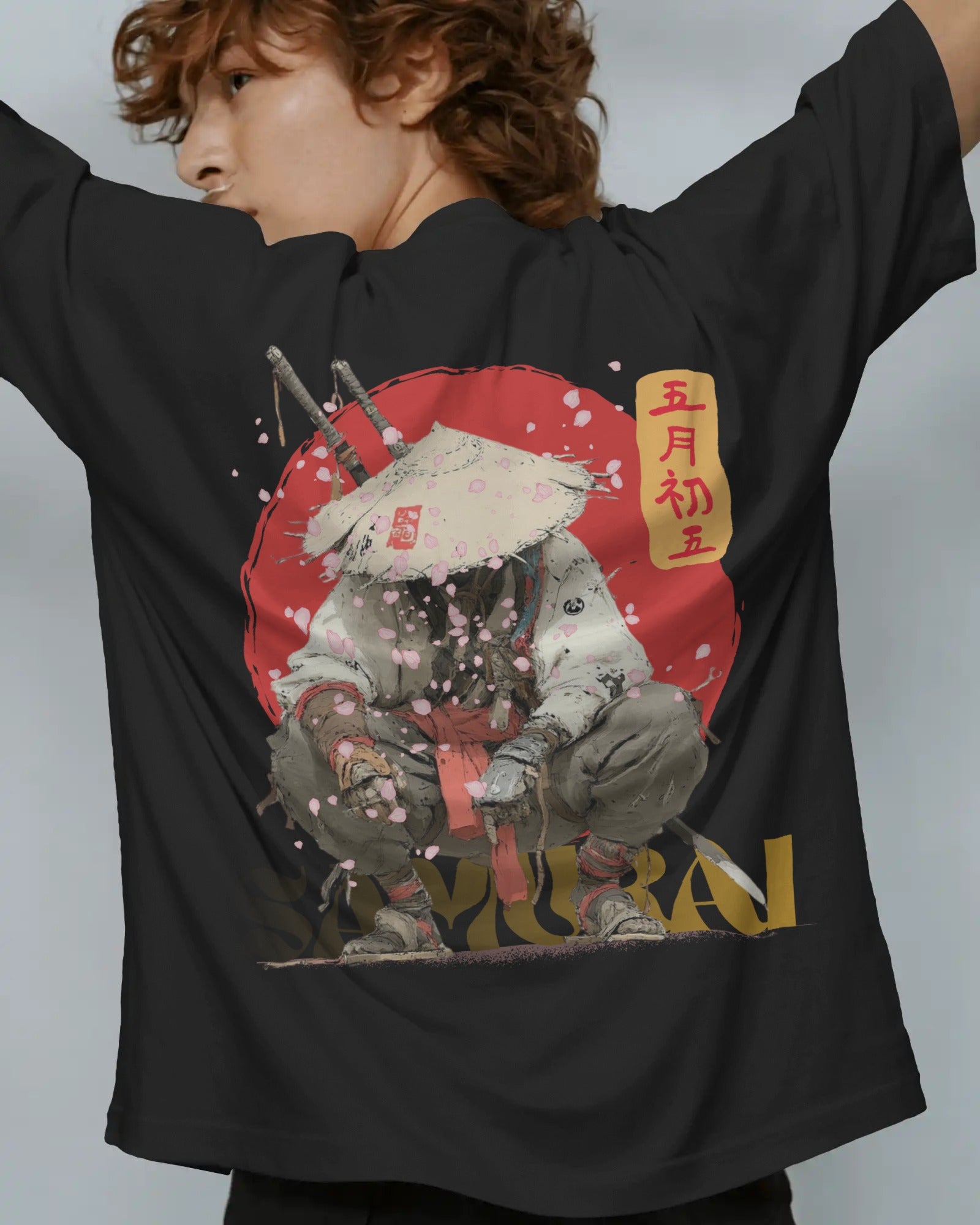 Rudra Series – “Samurai Spirit” Oversized T-Shirt by Rudrax Fits