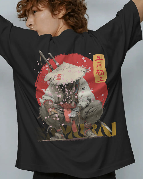 Rudra Series – “Samurai Spirit” Oversized T-Shirt by Rudrax Fits