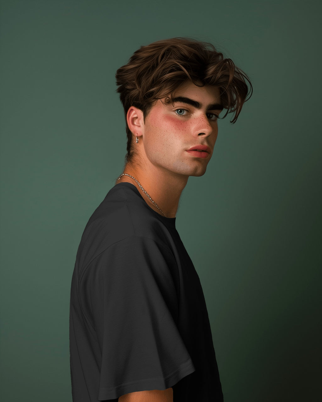 Oversized Classic Plain Tee – Black