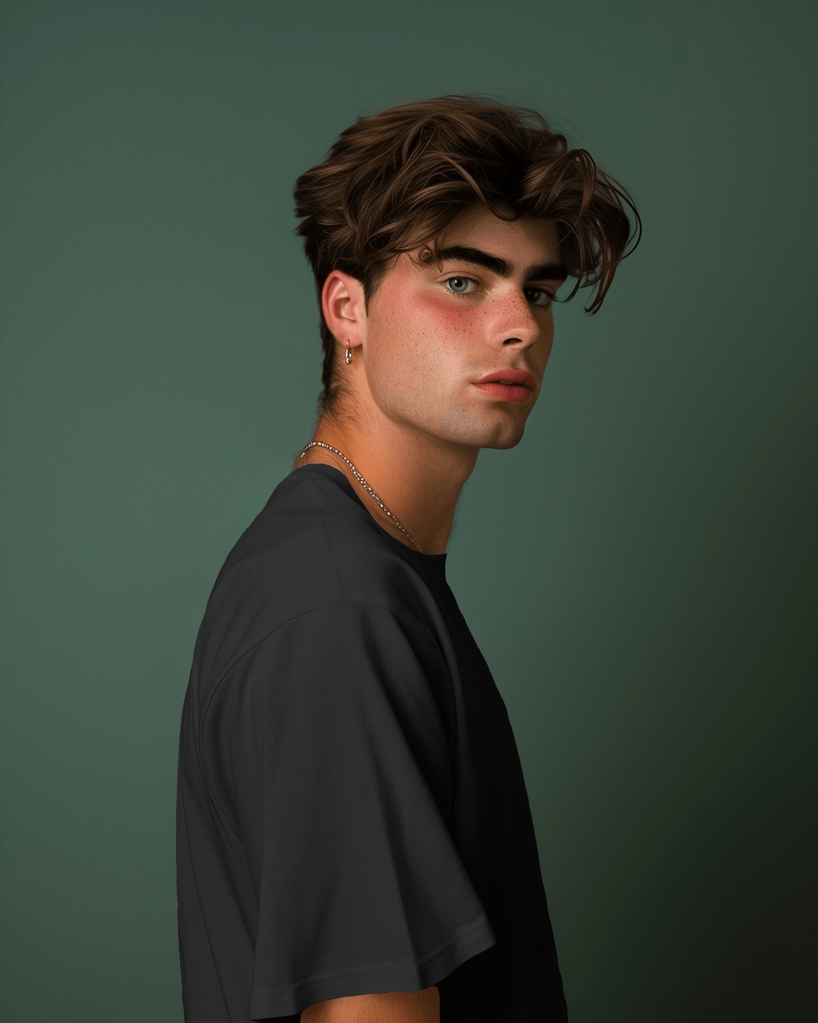 Oversized Classic Plain Tee – Black