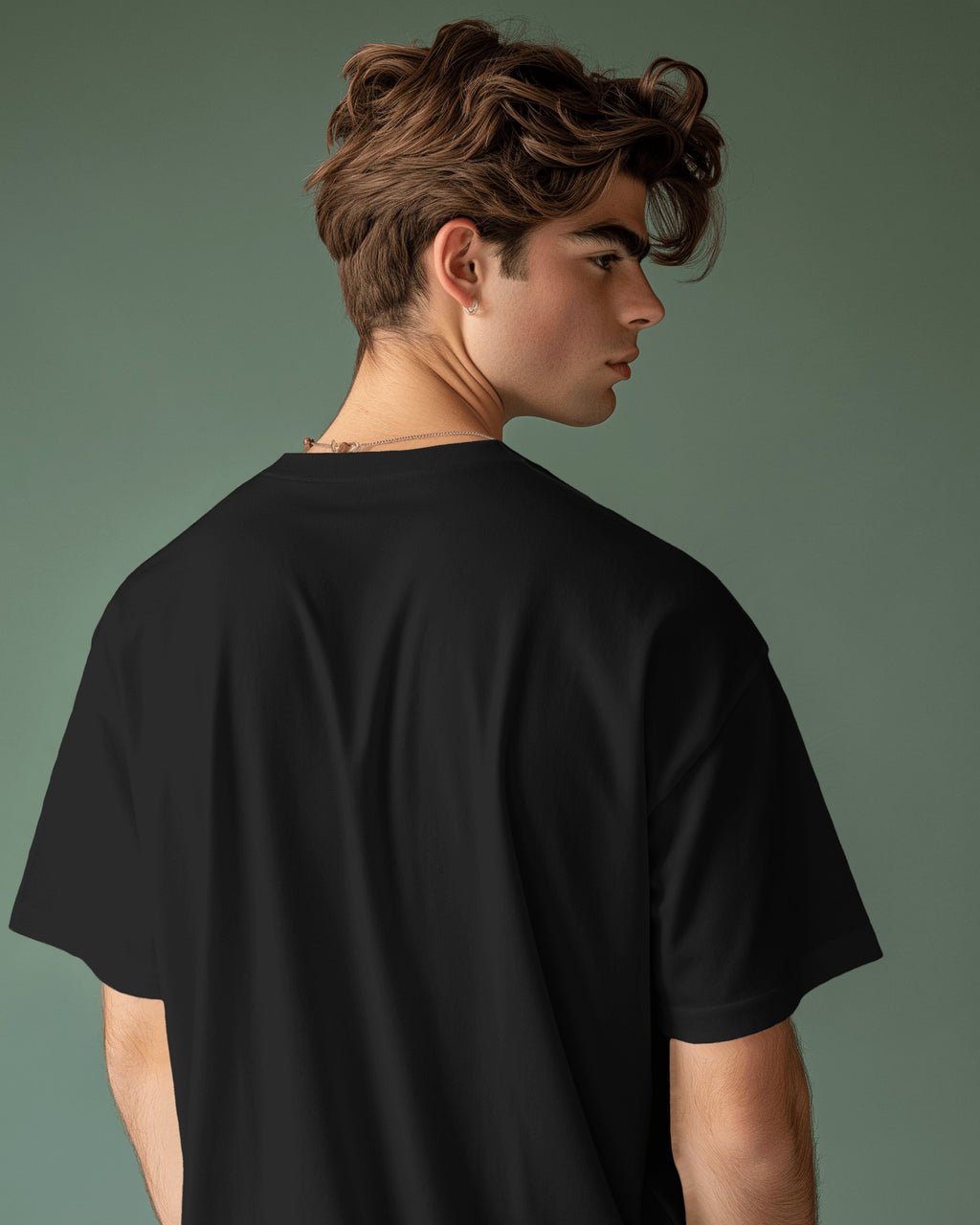 Oversized Classic Plain Tee – Black