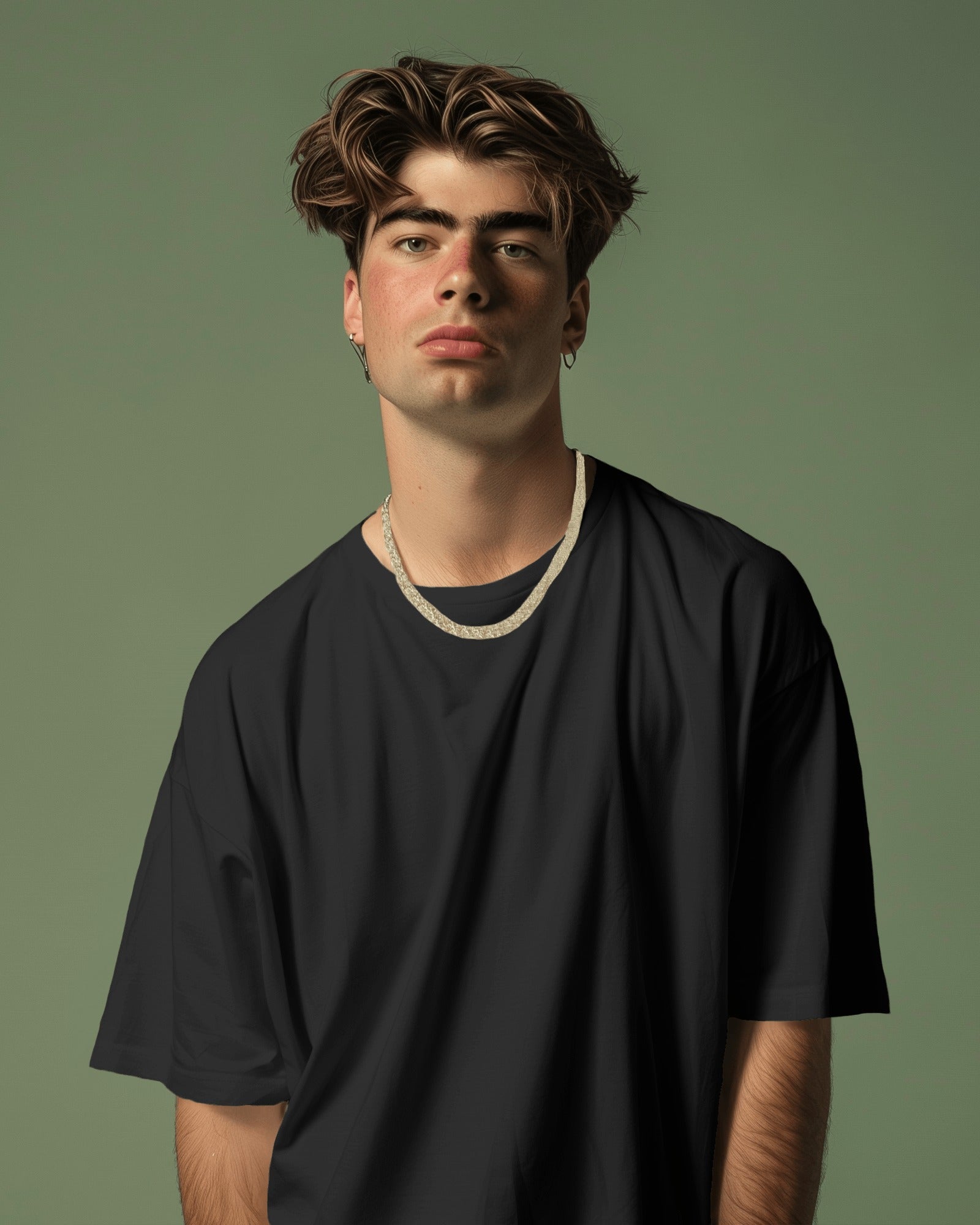 Oversized Classic Plain Tee – Black