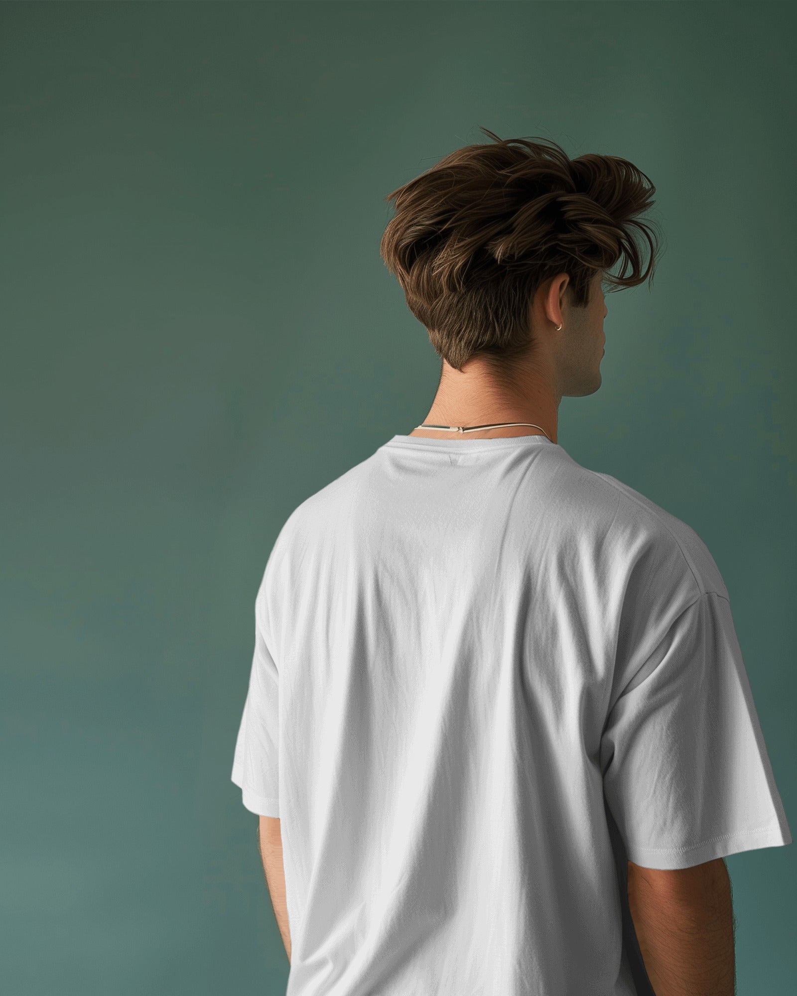 Oversized Classic Plain Tee – White