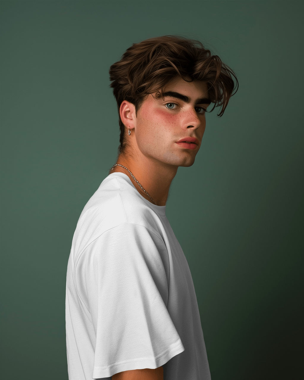 Oversized Classic Plain Tee – White