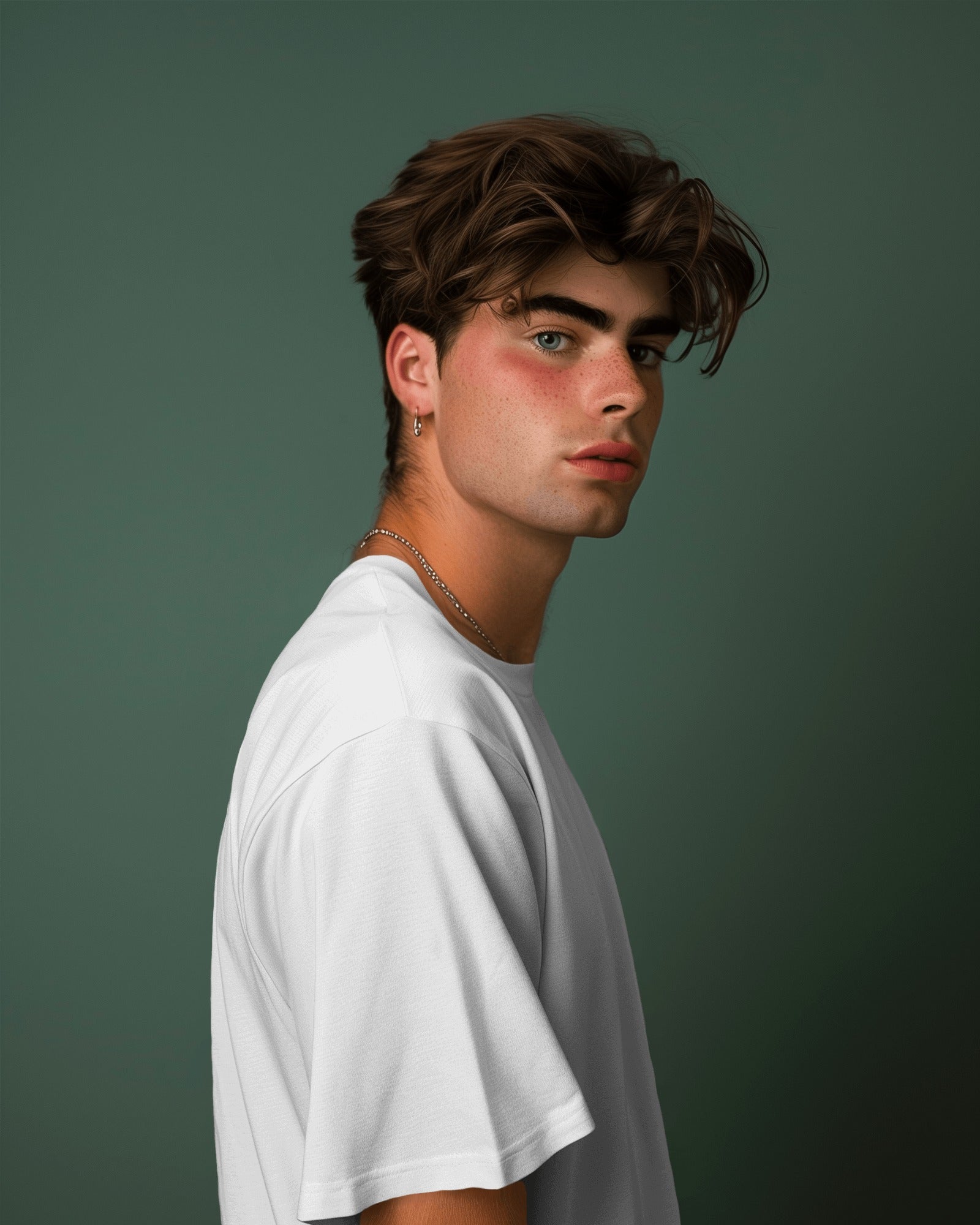 Oversized Classic Plain Tee – White