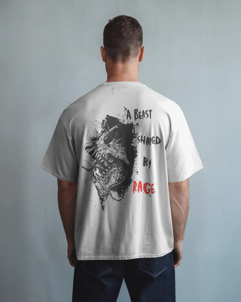 Rudrax Fits “Rage” Oversized T-Shirt for Men