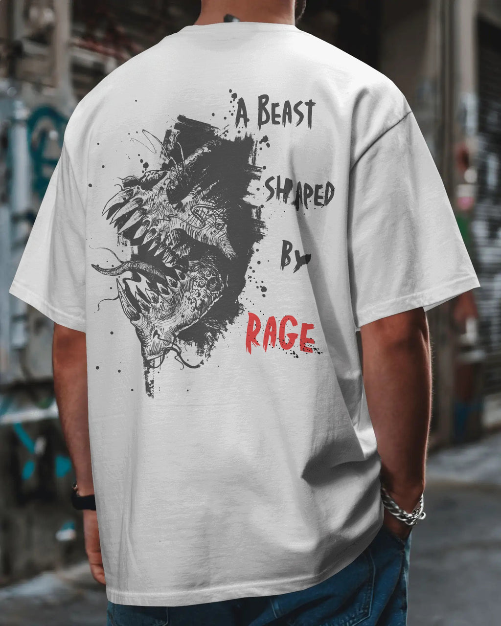 Rudrax Fits “Rage” Oversized T-Shirt for Men