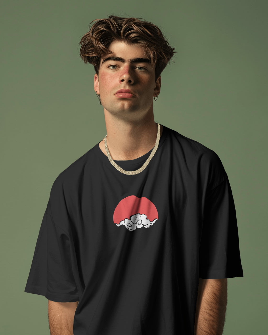 Samurai Code Oversized Graphic Tee – Black