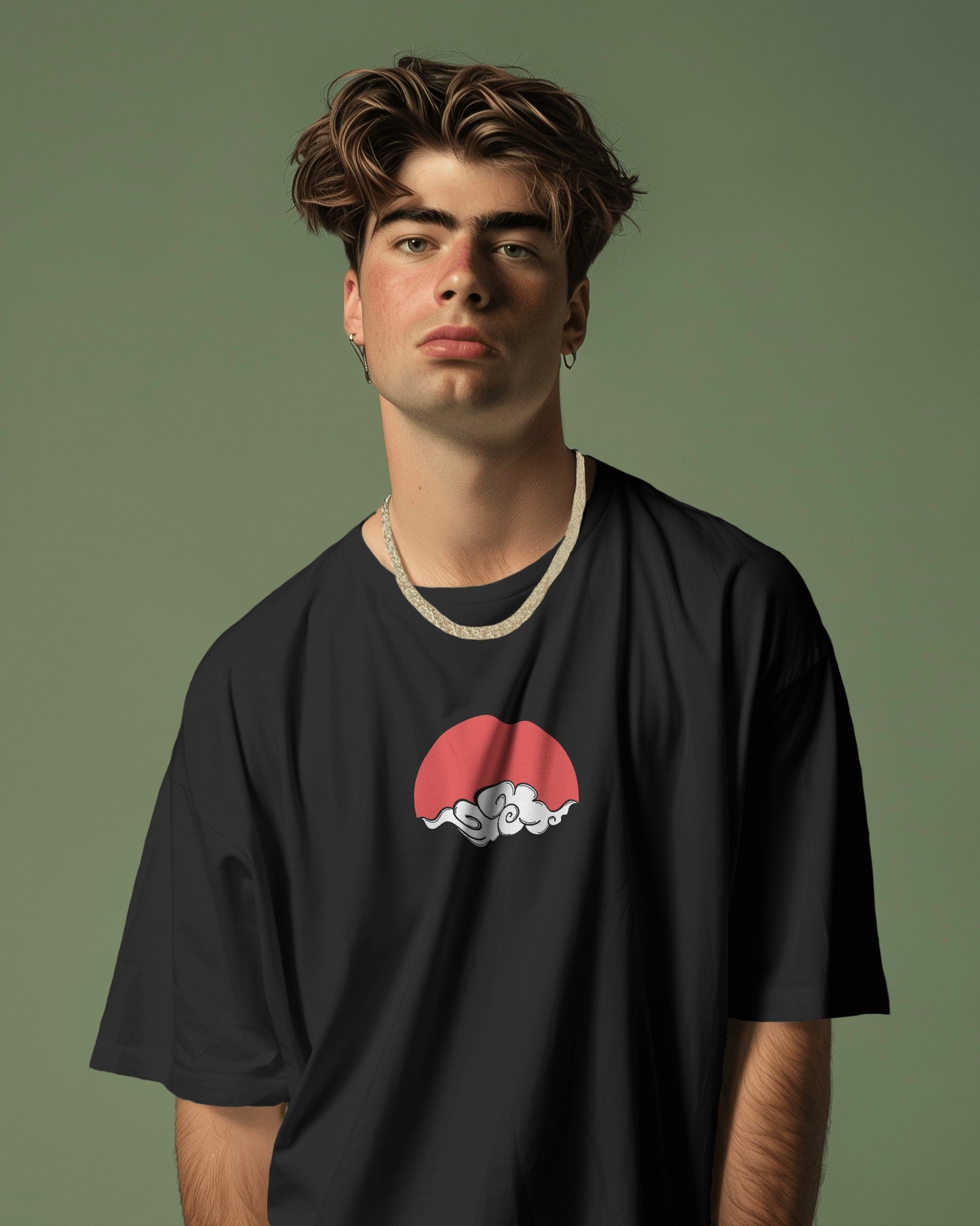 Samurai Code Oversized Graphic Tee – Black