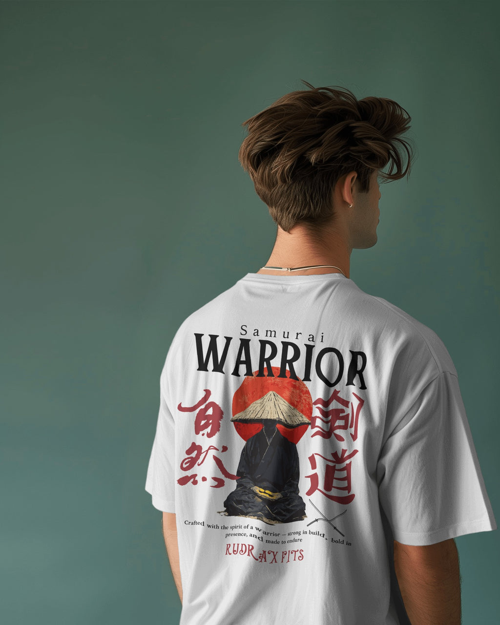 Samurai Warrior Oversized T-Shirt – White