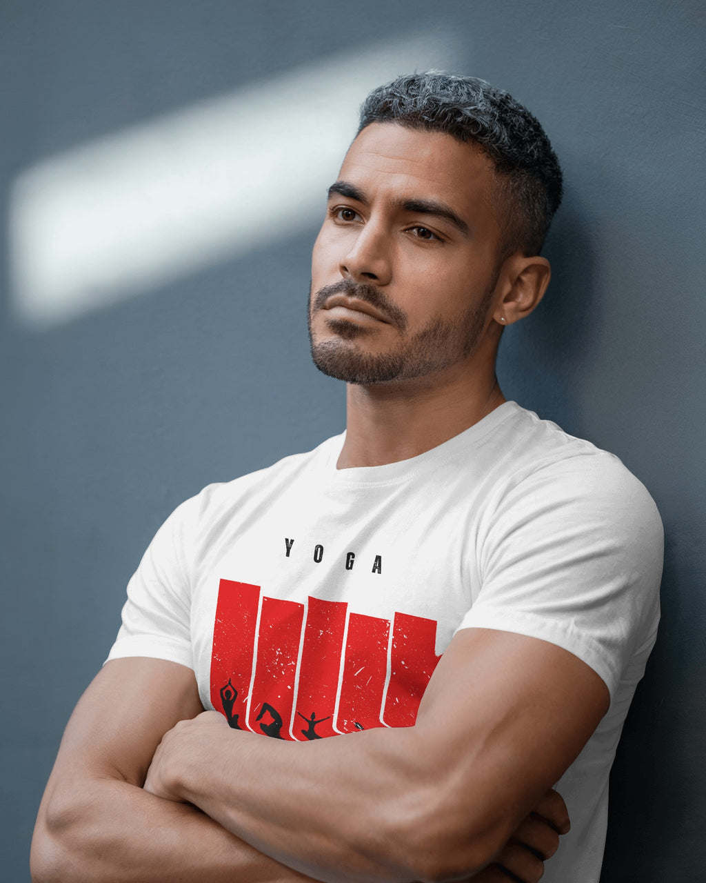 Yoga Life Red Bar Graphic Tee – Black