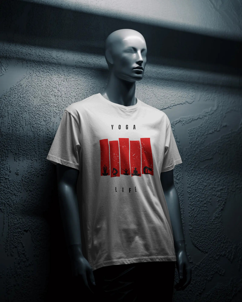 Yoga Life Red Bar Graphic Tee – White