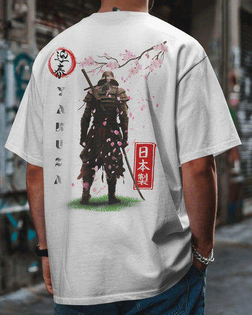 "Rudra Series" White Oversized T-Shirts - Yakuza