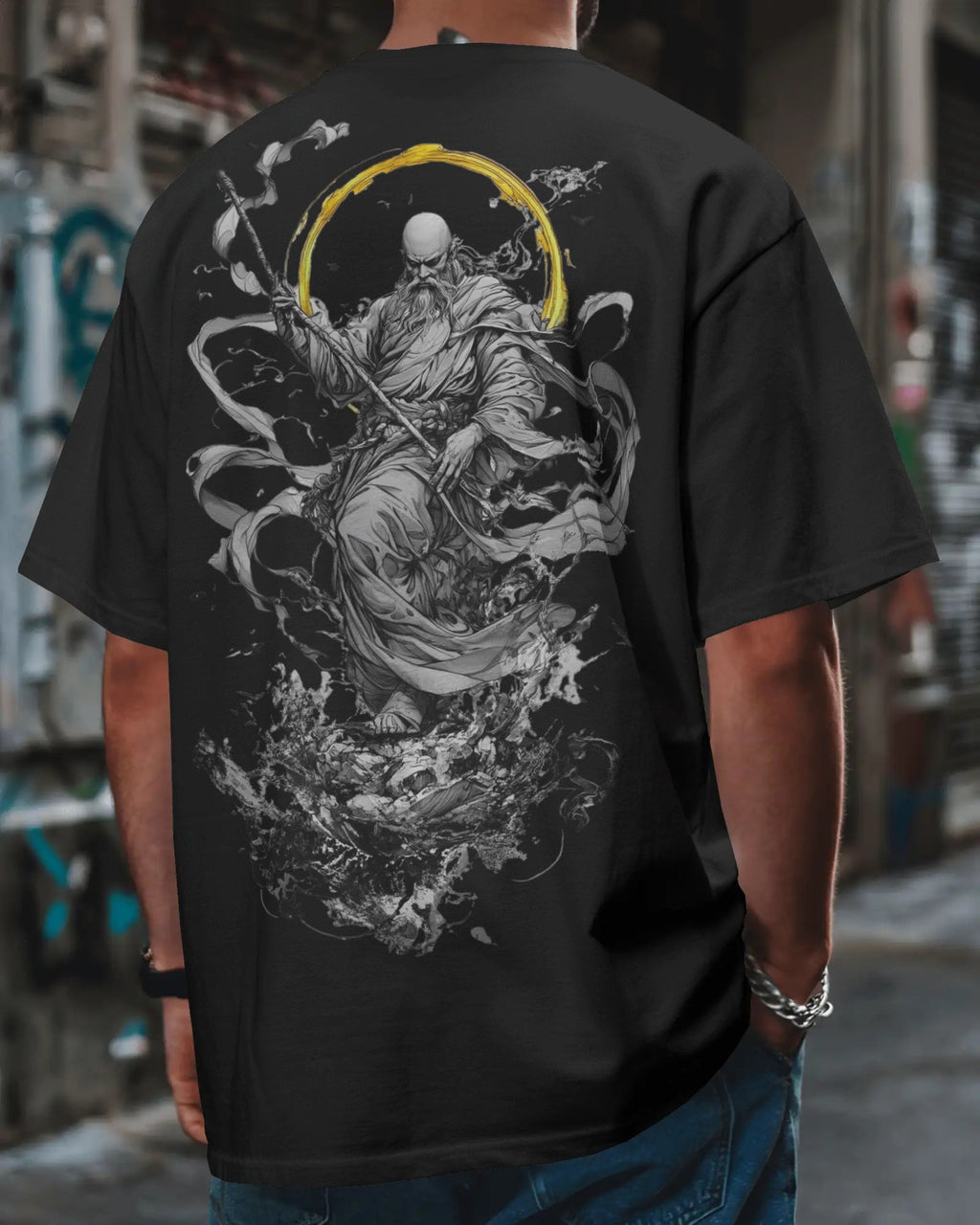 RUDRA SERIES – "WRATH" BLACK OVERSIZED T-SHIRT