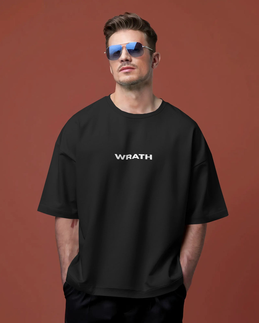 RUDRA SERIES – "WRATH" BLACK OVERSIZED T-SHIRT