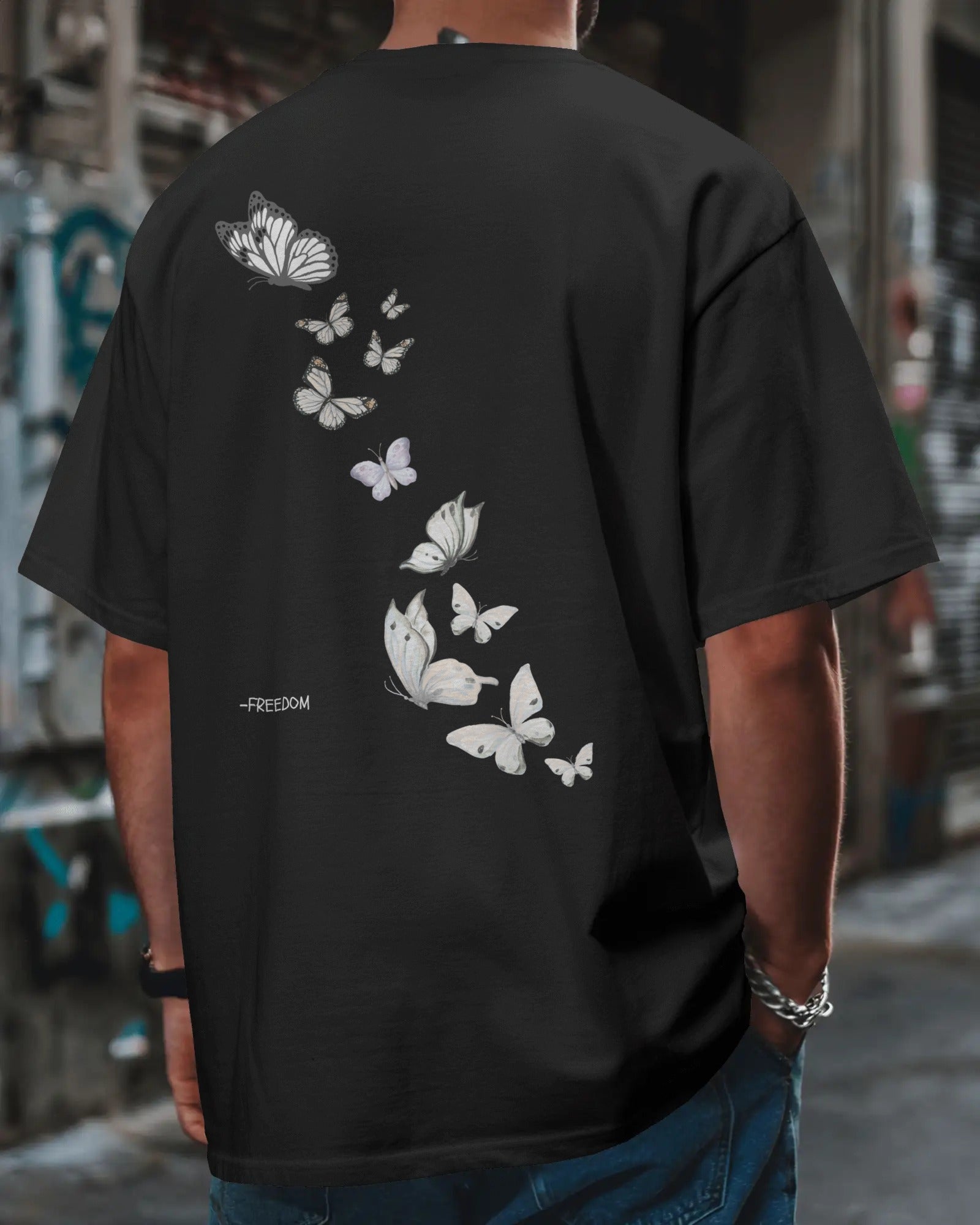 Rudra Series – Freedom Oversized T-Shirt (Black)