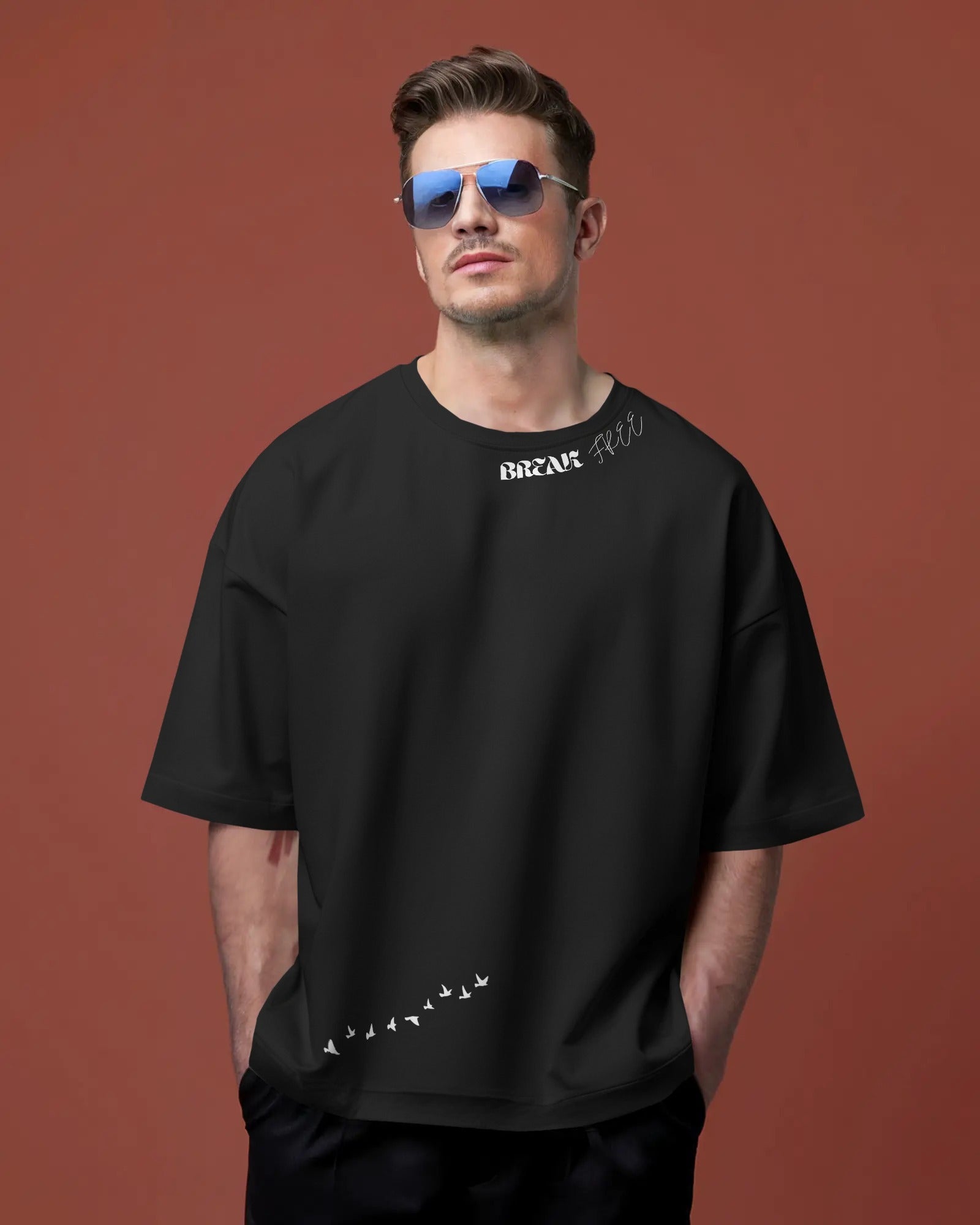 Rudra Series – Freedom Oversized T-Shirt (Black)