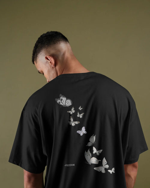 Rudra Series – Freedom Oversized T-Shirt (Black)